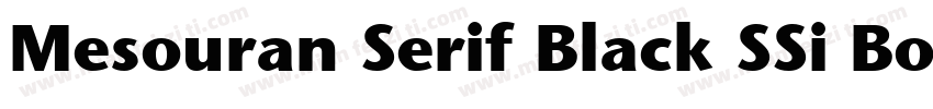 Mesouran Serif Black SSi Bold Italic字体转换